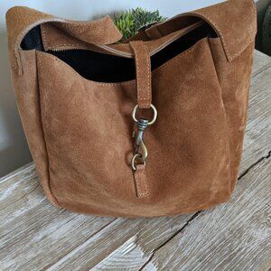 Genuine Italian Suede Leather Handbag